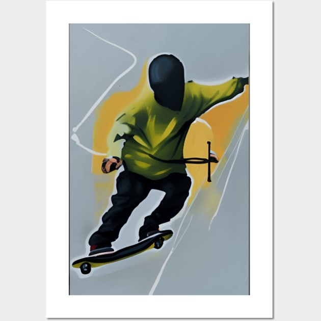 The Skateboard Wall Art by thegazelstore